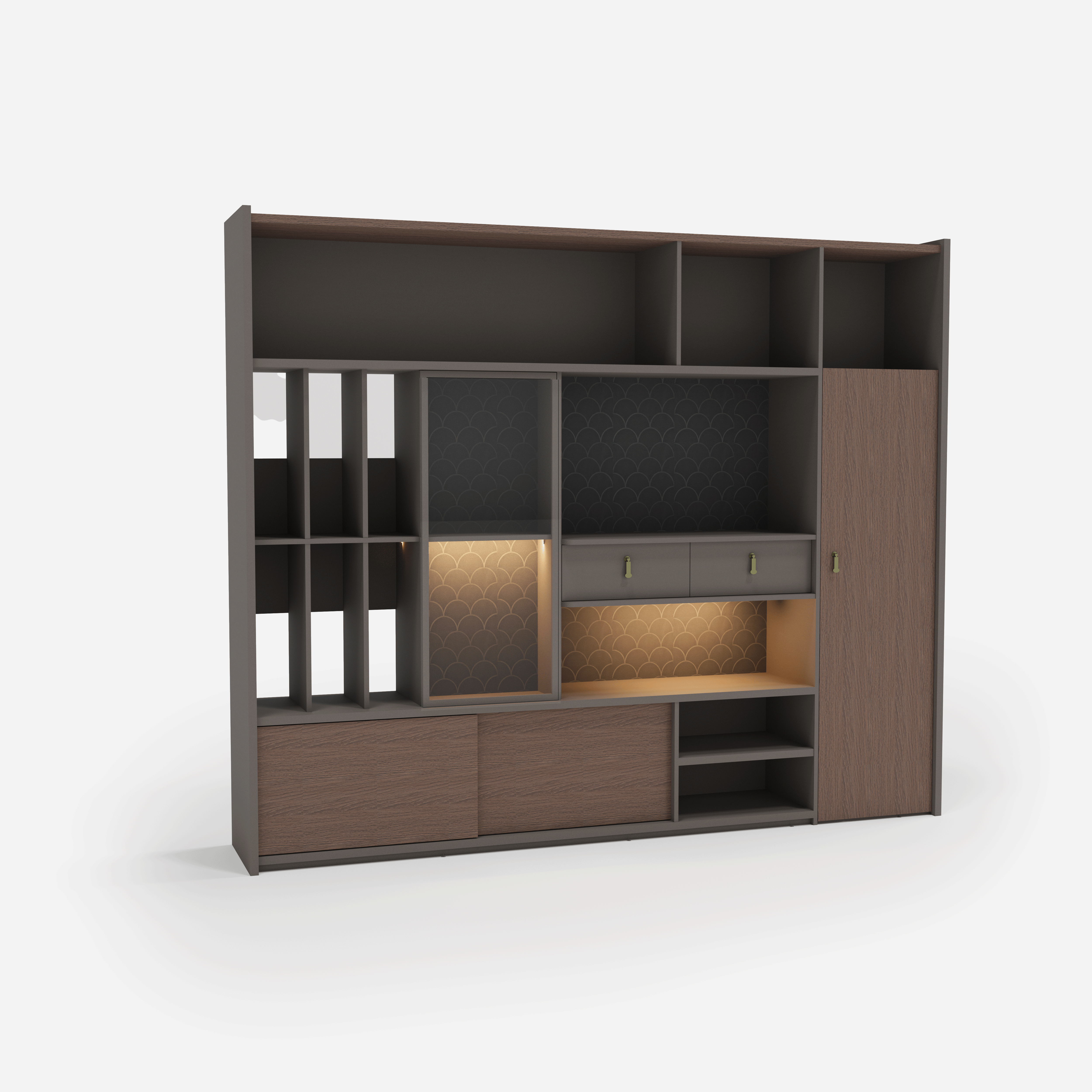 Office Wall Unit 242cm | Storage Cabinet STL03 – Office Innovations