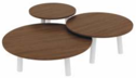 Three-piece coffee table set dark mahogany, PCT01 PCT02 PCT03 living room  