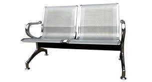 Airport bench 2 seats 125cm compact waiting bench, model WA3  