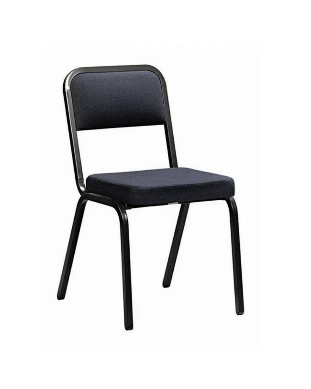 Office Chair Stackable Black Padded