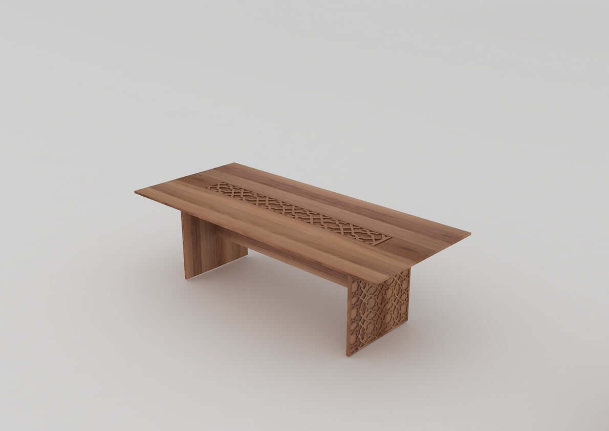 Light oak conference table 350cm for boardroom meetings, model MT12  