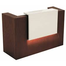 Dark oak LED reception counter with lighting, model OZ1144-18A  