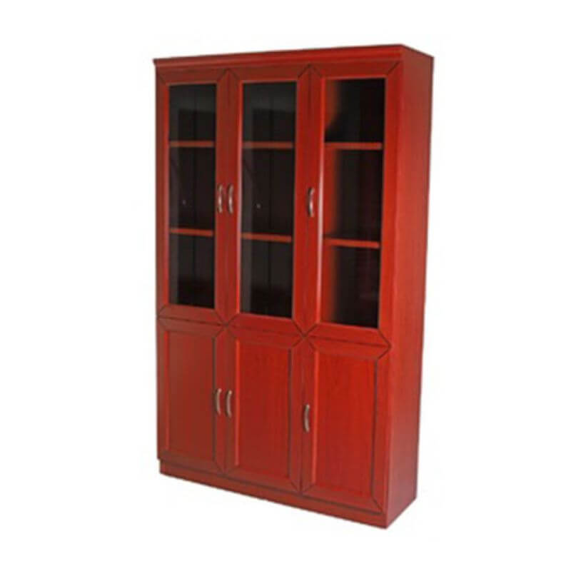 Dark oak office wall unit STL0902 3D rendering cabinet system  