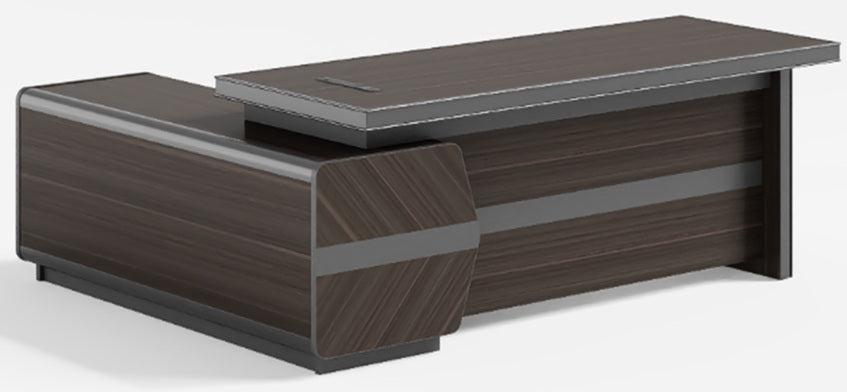 Executive office desk dark oak premium workspace, model OZ-3167  