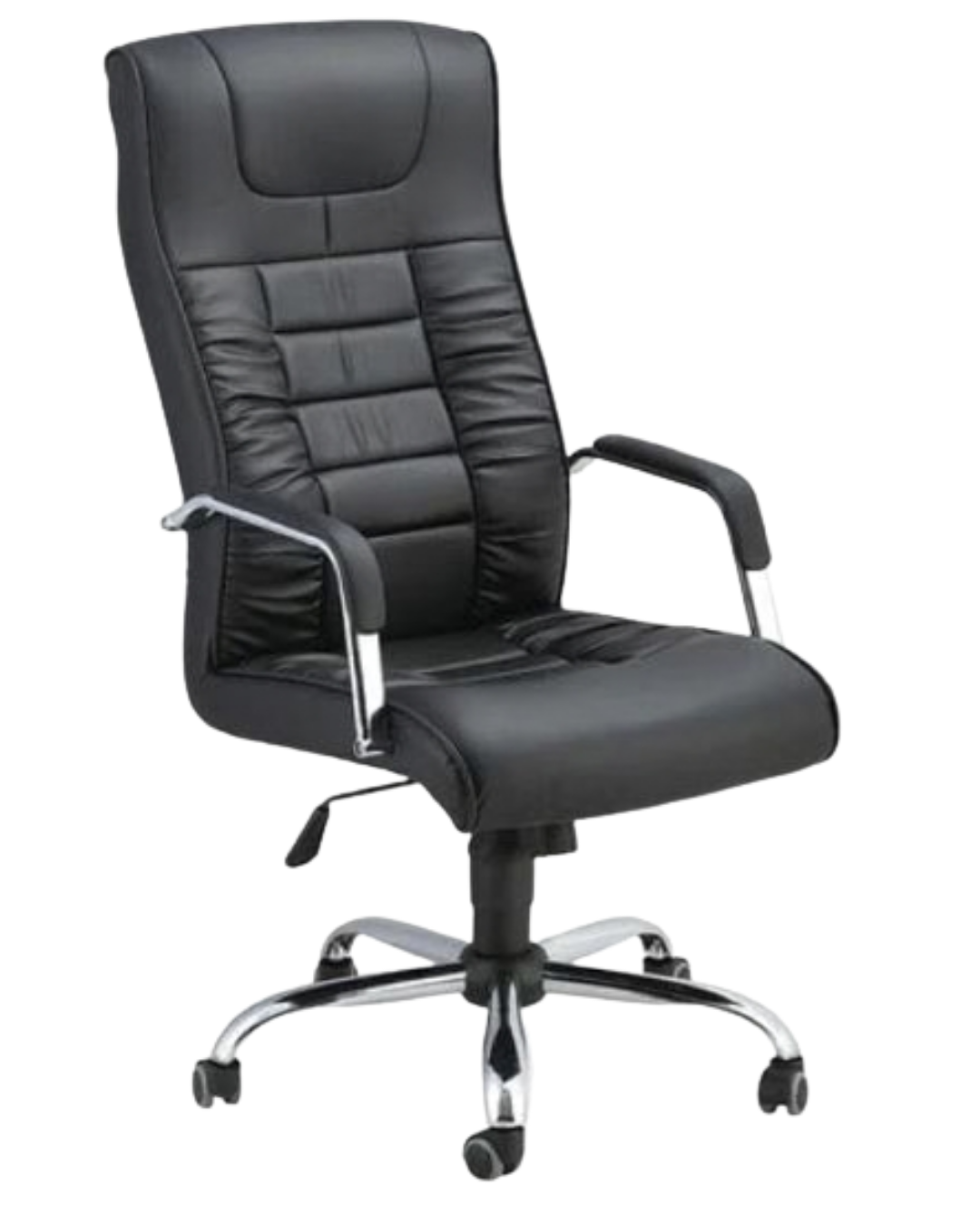 High Back Leather Chair Chrome Base RF571A