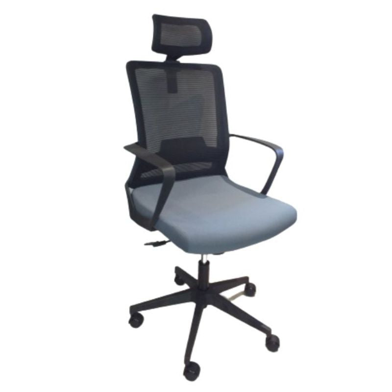 High-back office chair grey modern executive chair, model HT7042A  