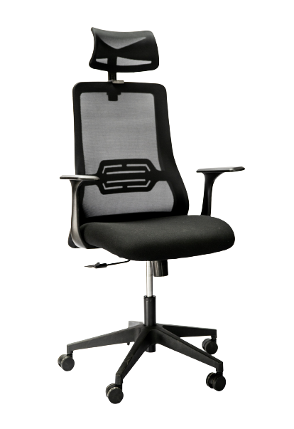 High-back office chair black executive seating, model HT7075AX  