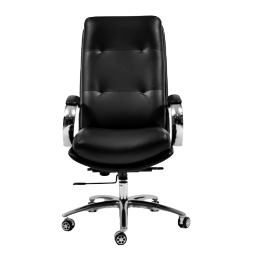 High-back office chair leather black comfortable executive chair, model SP967  