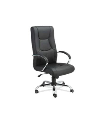 High-back executive leather chair black luxurious design, model RF568A  