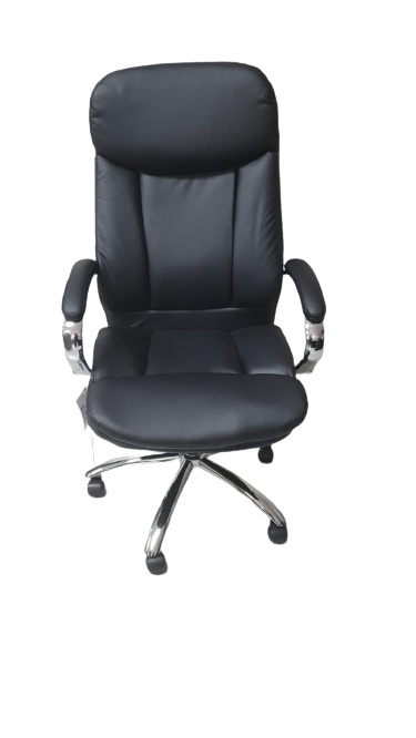 High-back executive leather chair black premium office seating, model SP746A  
