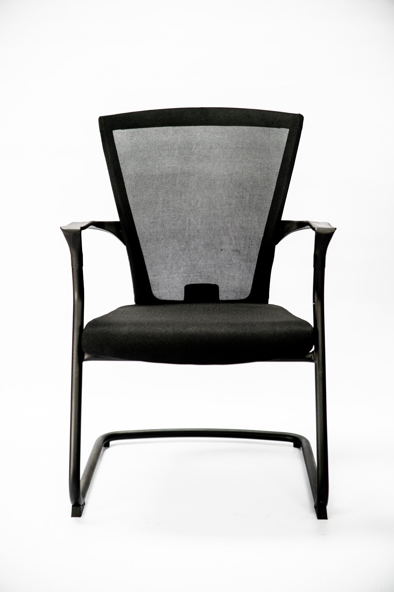 High-back office visitors chair Saturn style black guest seating  