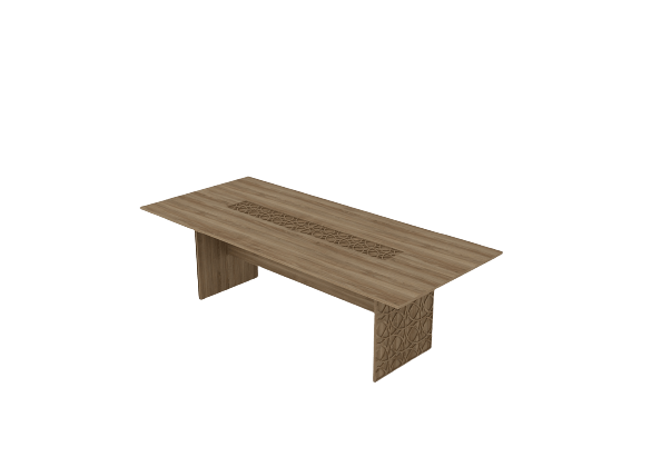 Light oak conference table MT10 Kalemisi angled view office furniture  