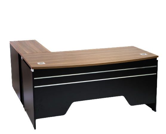 Melamine L-shaped office desk 160cm compact corner desk, model OZ13-EX031  