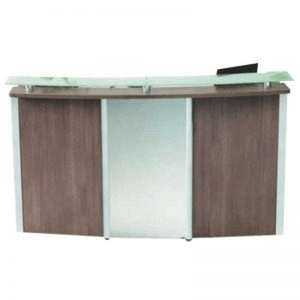 Melamine reception counter with glass top modern design, model OZ-831  