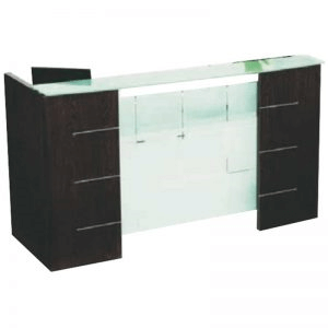 Melamine reception counter black and white contemporary front desk, model OZ828  
