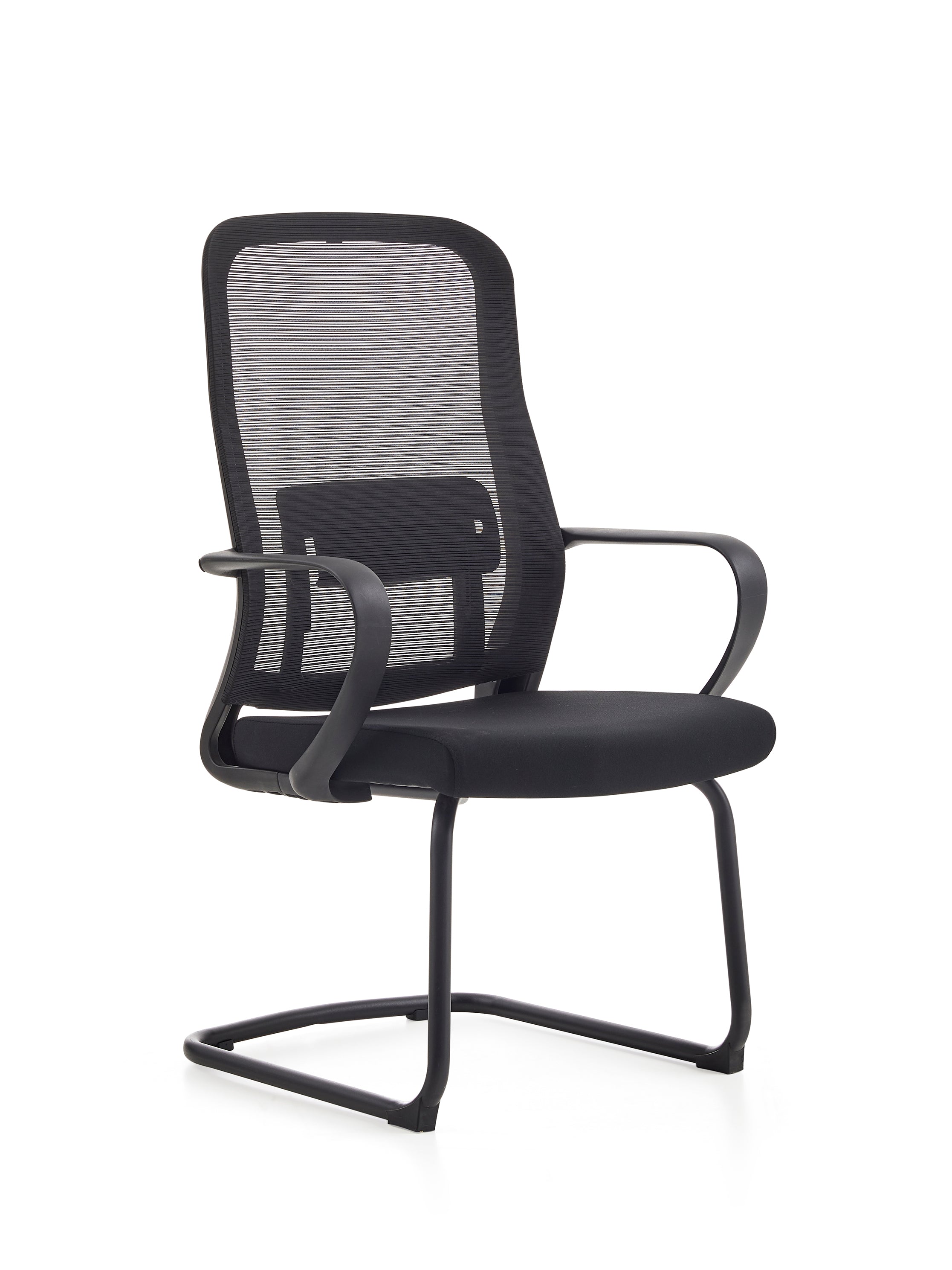 Mesh visitors office chair black guest seating, model HT501D  