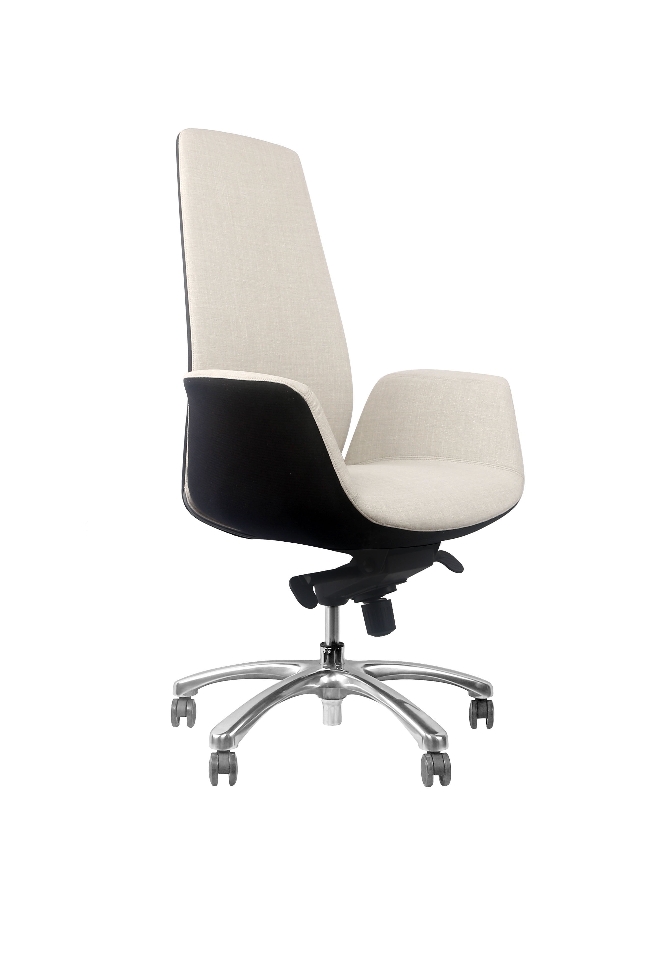 Mid-back office chair black and white contemporary design, model SP960A  