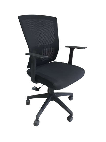 Mid-back office chair black task chair, model STL501B  