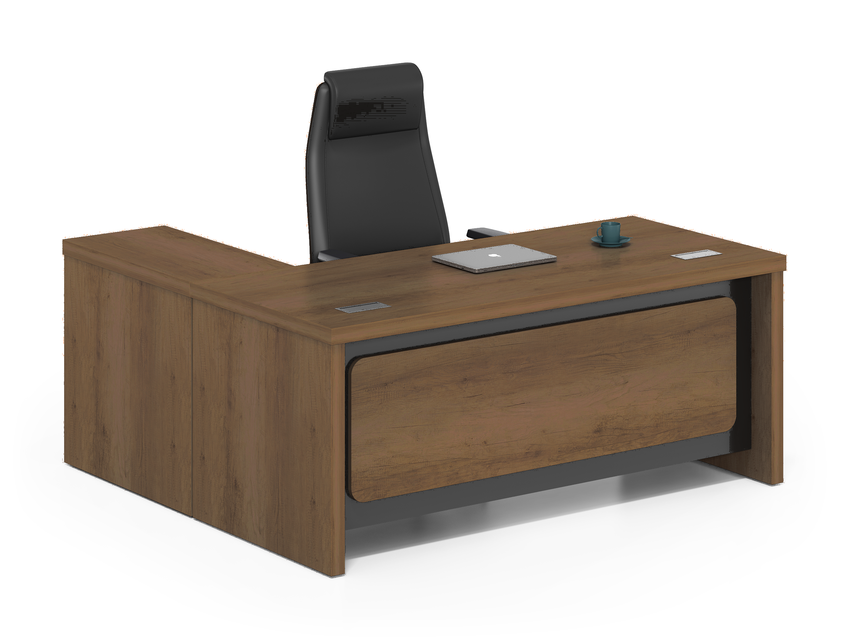 Office desk 160cm dark oak executive workspace, model OZ-2518  