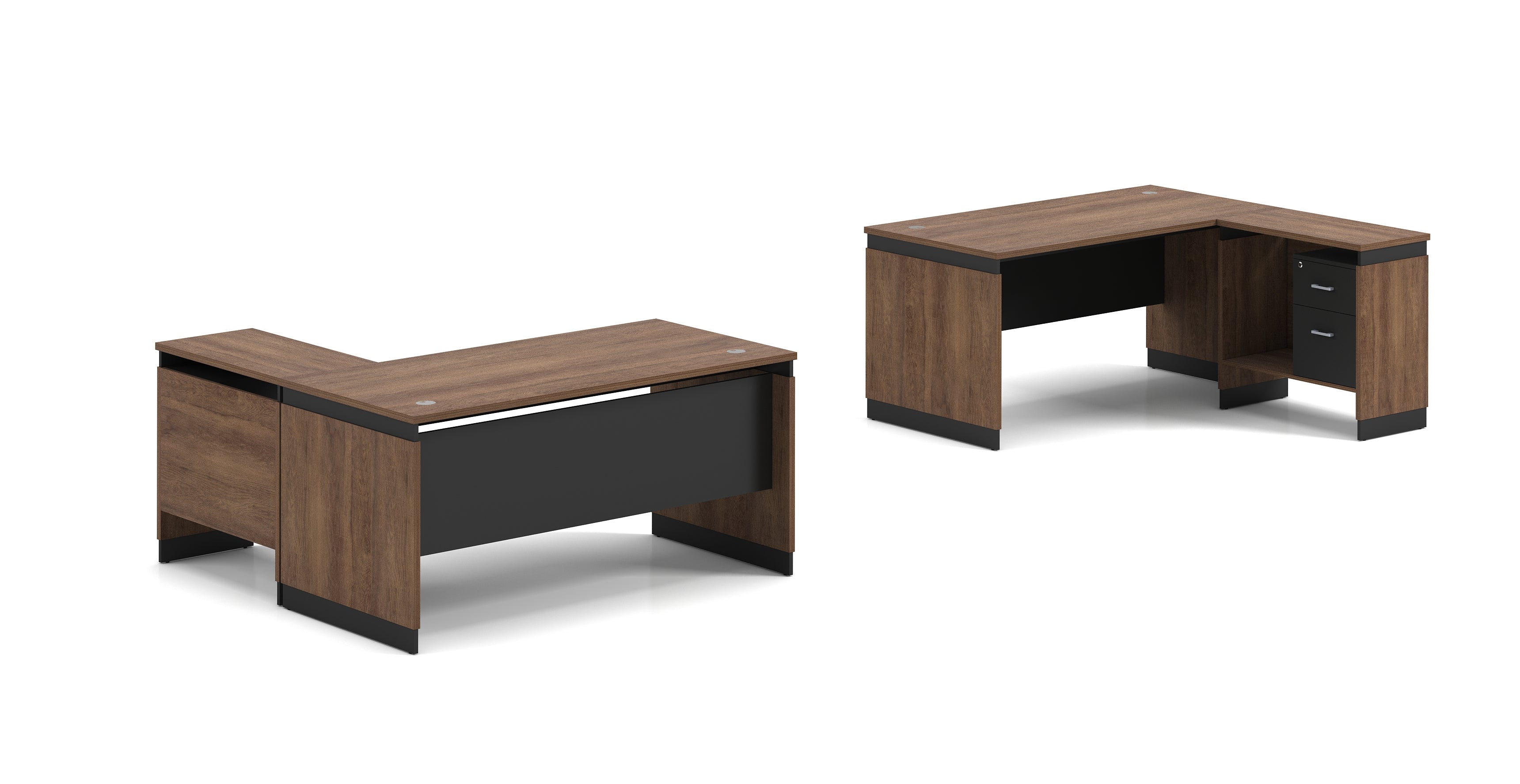 Office desk 160cm dark oak compact office desk, model SE118-18  