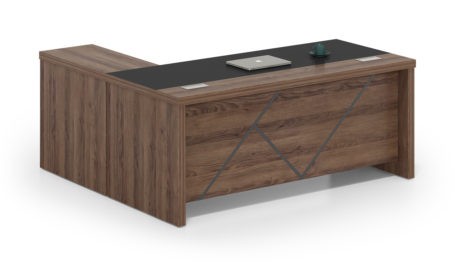 Office desk 180cm dark oak executive desk, model OZ-2521  