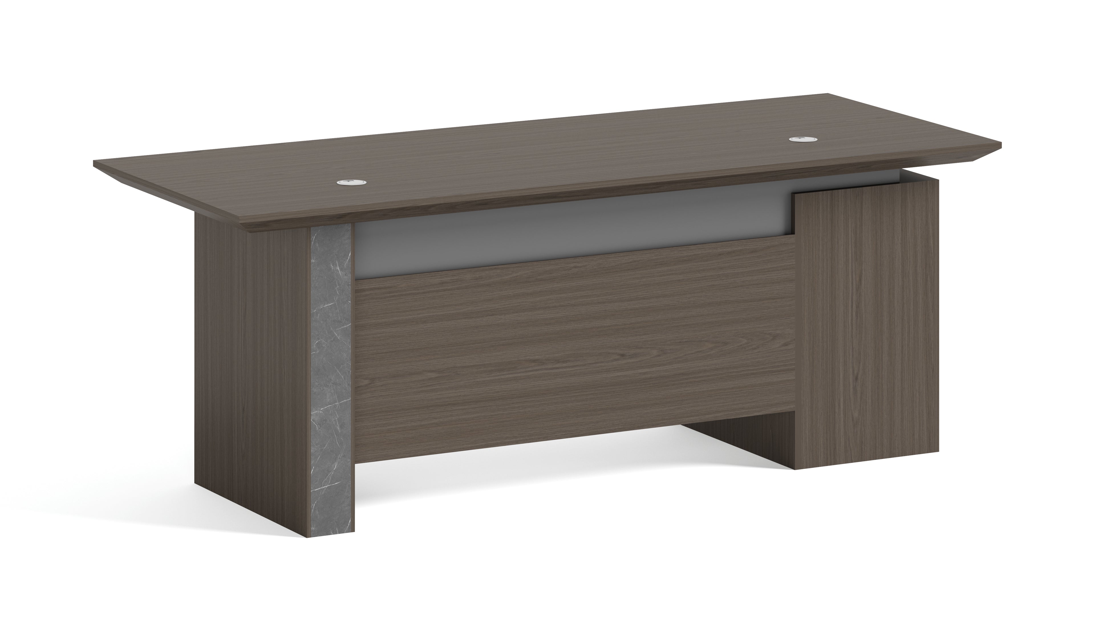 Office desk 200cm dark brown executive workspace, model OZ-3108  
