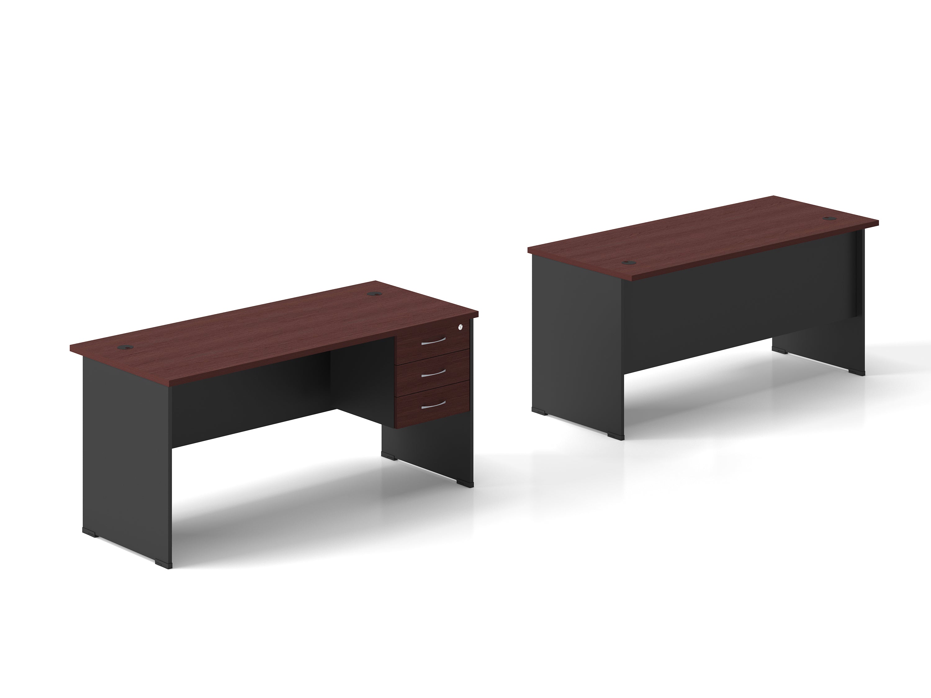 Office desk with 3 lockable doors storage system, model SBG766  