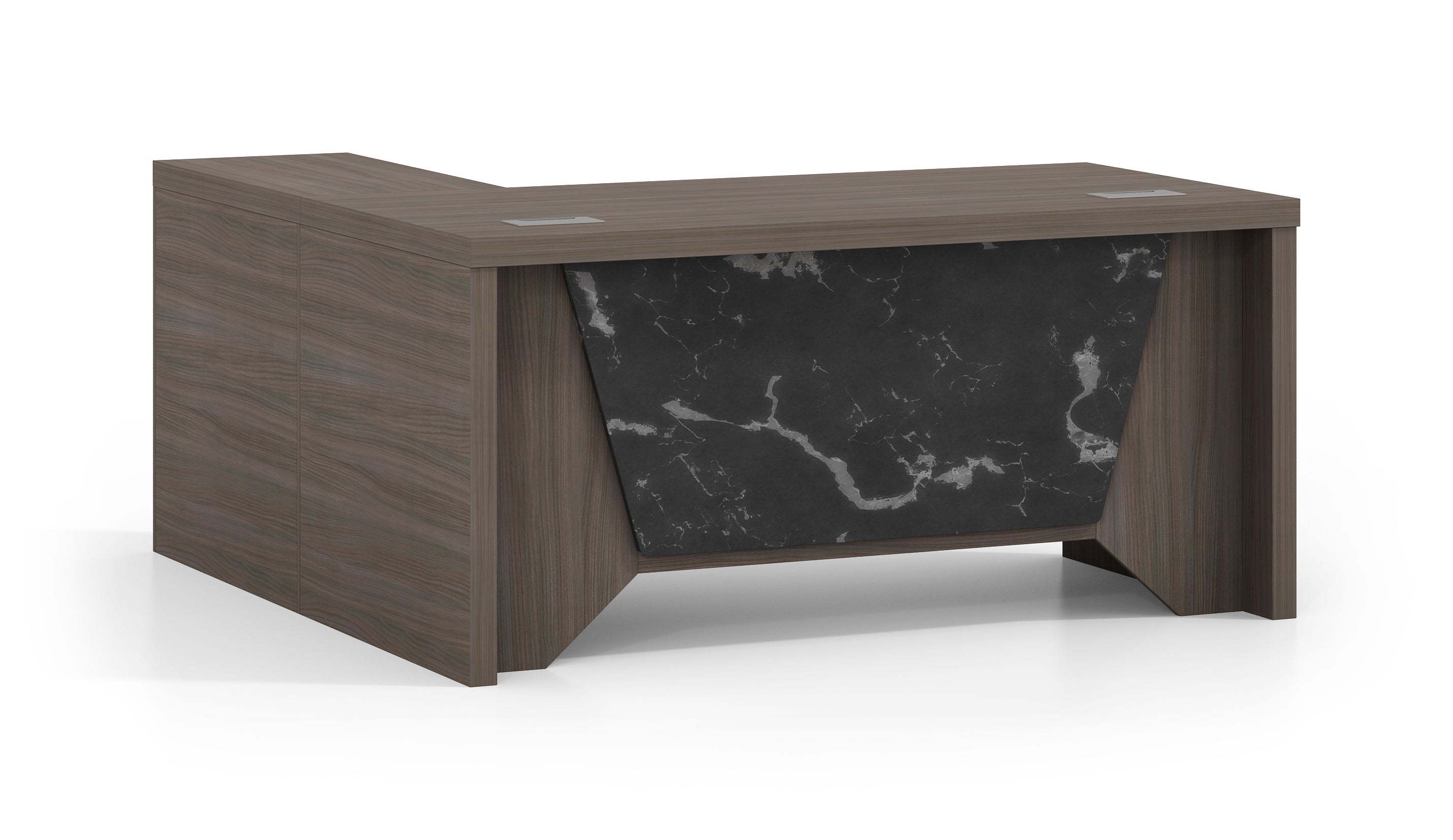 L-shaped office desk brown modern corner desk, model OZ-2909  