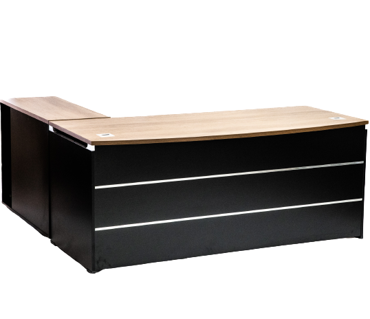 Melamine L-shaped office desk 180cm corner workstation, model OZ13-EX03  