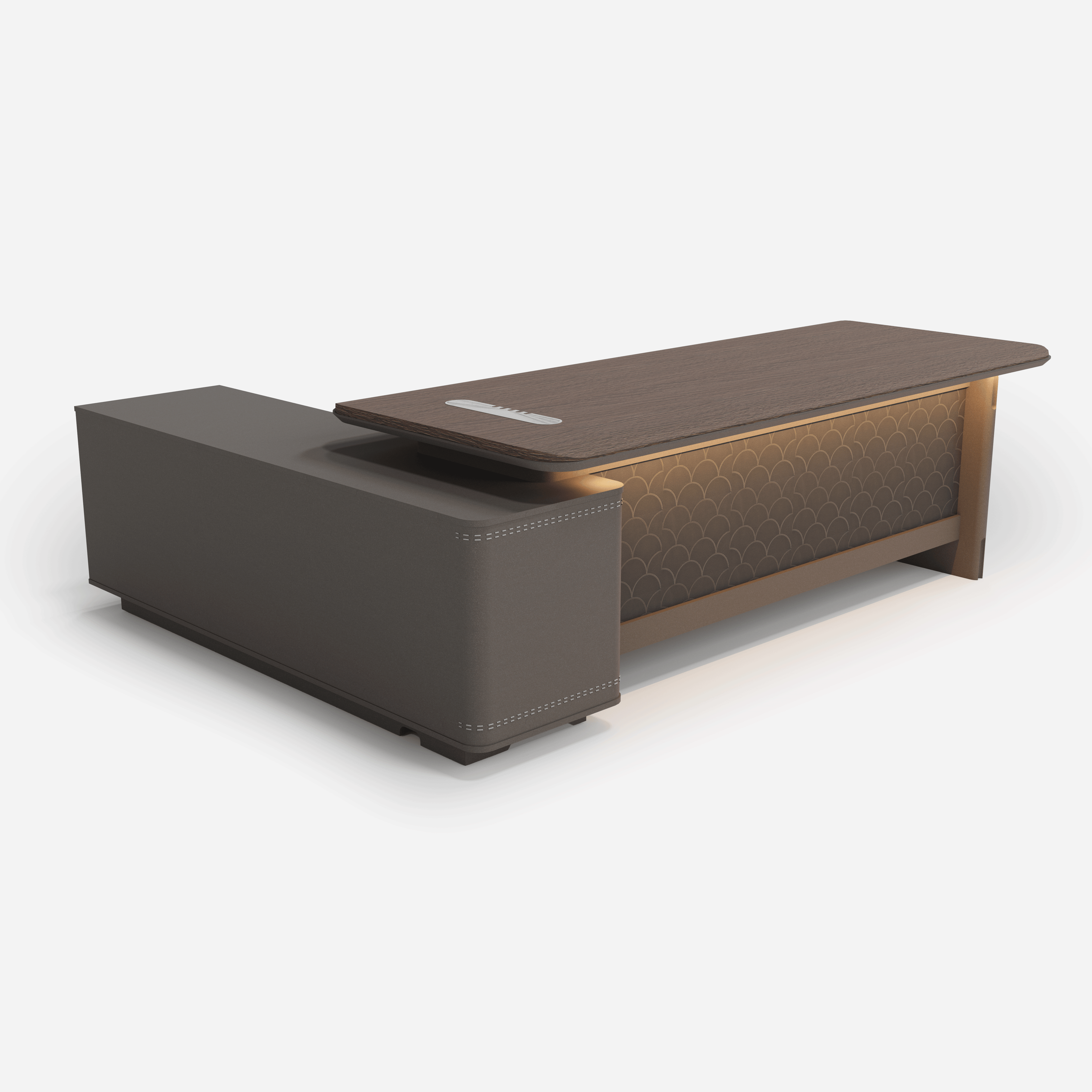 Office Desk 182cm STL04 dark oak