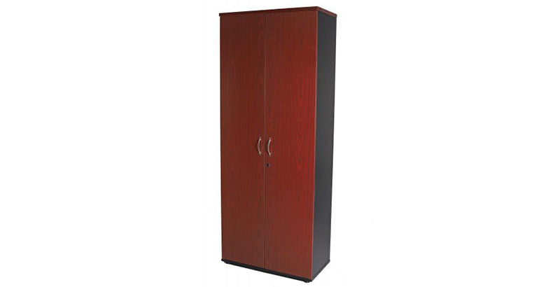 Office wall unit with 2 doors dark oak storage cabinet, model SBG783  