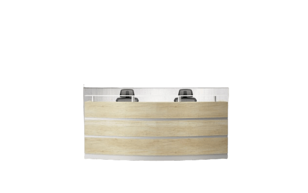 Reception counter beige color front desk, model OZ8306-20  