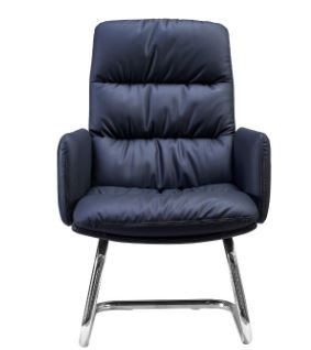 Visitors office chair black leather guest seating, model SP937D  